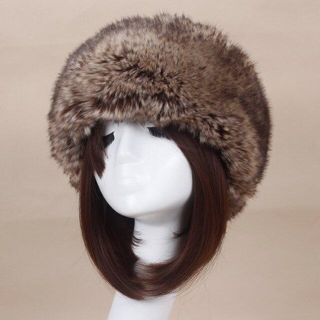 Fur Hats Thick Warm Faux Fox Fur 