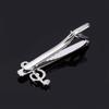 Fashion Silver Color Tie Clip Musical Note for Shirt Clasp Tie Pin Necktie Pin Men Jewelry