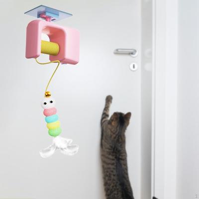 Hängendes Katze Teaser Spielzeug Schnur Automatisch Lustig für Alle Rassen Elastisches Seil Kätzchen Fangen