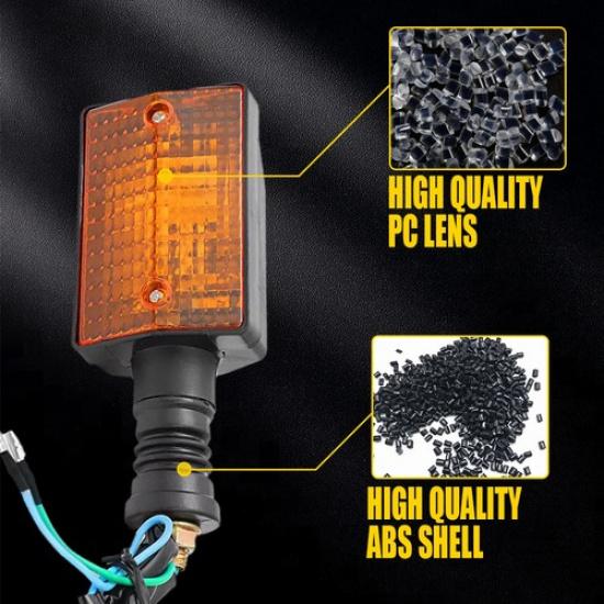 Turn Signal Lights Indicator Amber For Yamaha XT350 XT600 XT550 XT250 FZ750 EOA