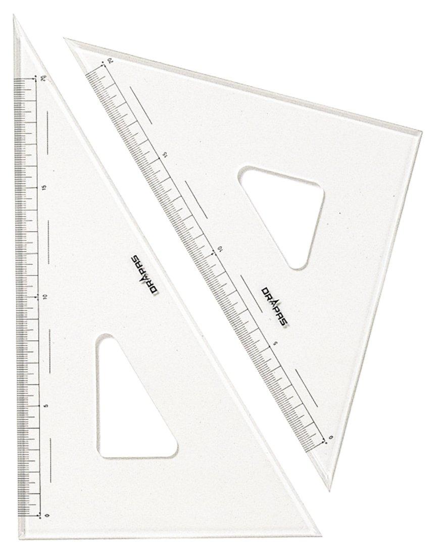 

Drapas Triangle Ruler with Scale 2mm Thickness 15cm 13121