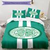 Celtic Football Club Crest Printed Pattern Duvet Cover Set – Includes 1 Duvet Cover and 2 Matching Pillowcases Bedroom Decor Christmas Gifts