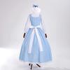 Halloween bell maid costume beautiful woman and beast bell blue maid costume stage costume