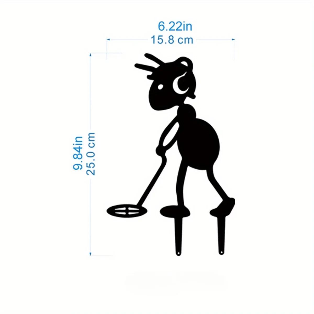 

Садовые декорации Муравьи - наружные металлические украшения в виде муравьев для садоводства, колья для заднего двора и газона, очаровательное украшение для сада небесно-голубой