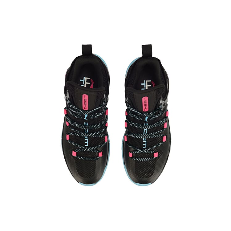 Li Ning 6th Person 2019 Basketball Shoes Men's Low Top Black/Blue/Pink ABAP017-5