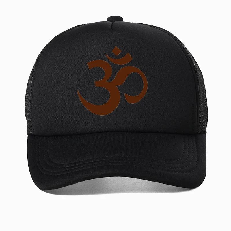 Charm OM Symbol Hat Women Summer Visor Cap Women Men Lucky Om Baseball Cap AUM OM Ohm Hindu Buddhist Hinduism Yoga Hats