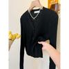 French v-neck knitted cardigan with women's summer thin coat gentle wind short thin retro loose top