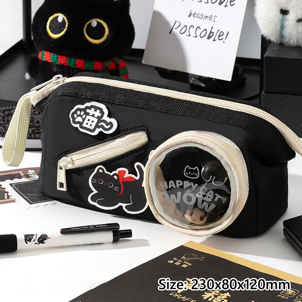 Multi Layer Pen Bag Handheld Design Stationery Bag Multifunctional Pencil Case  School Office
