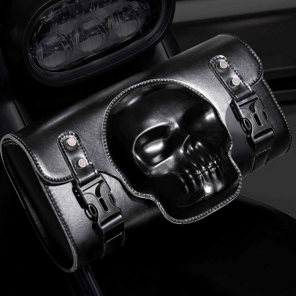 European-American Punk Harley Motorcycle Waterproof Front Bag with Contrast Design
