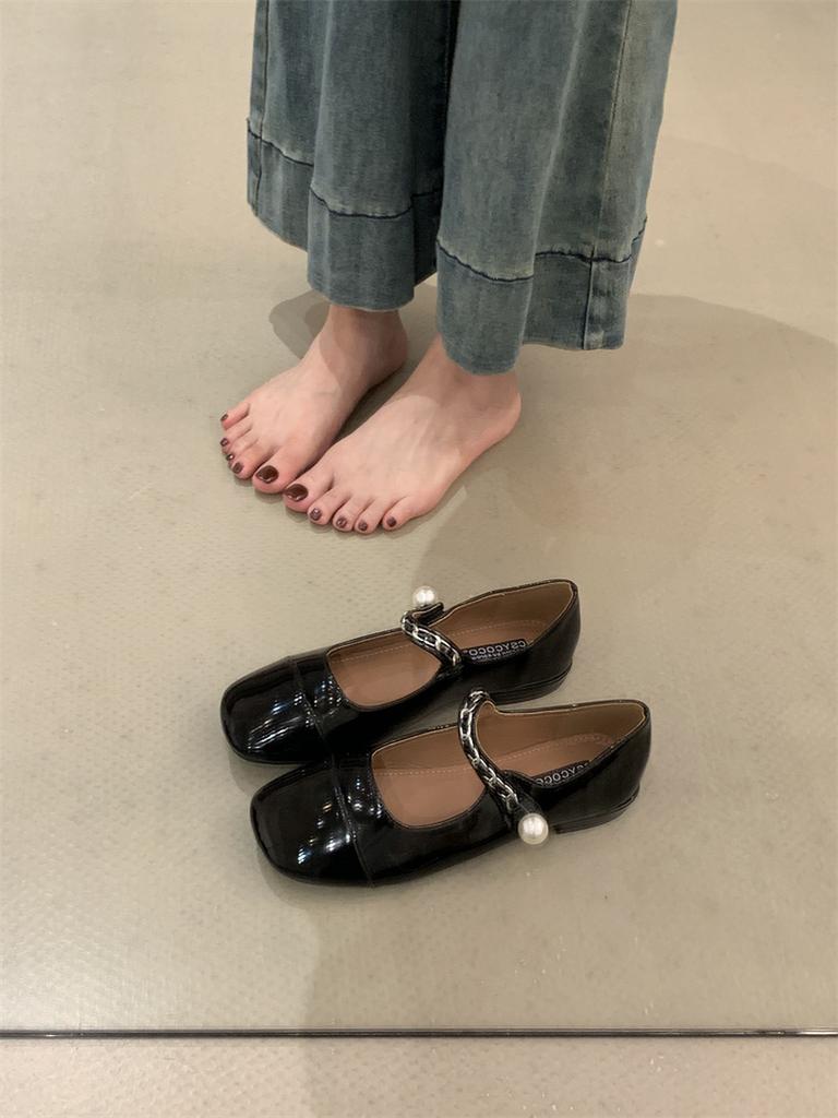 Low-heeled French small fragrant Mary Jane single shoes women's shoes 2025 new spring and autumn color matching temperament evening shoes