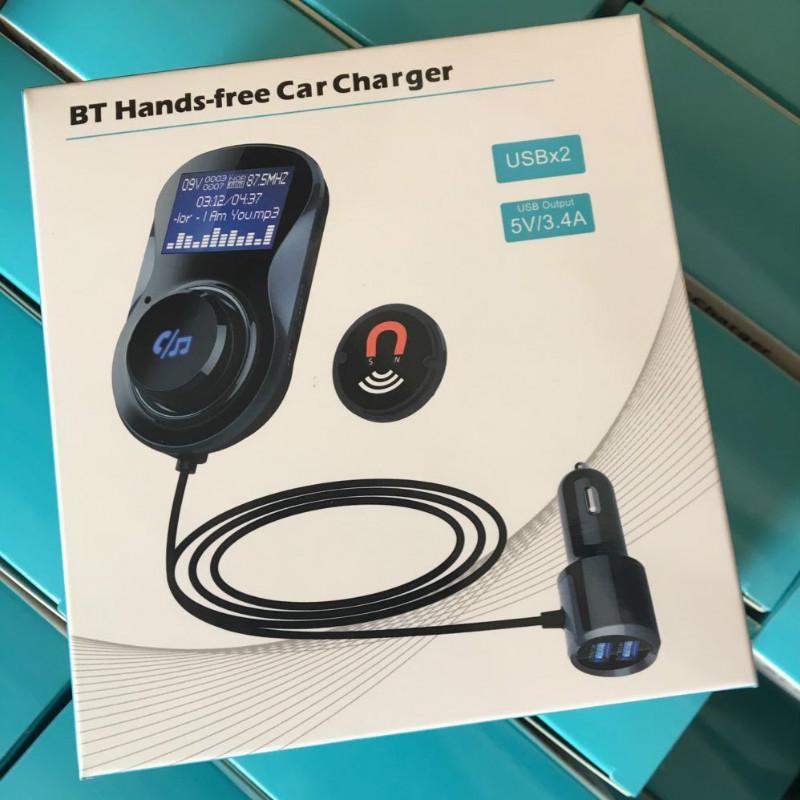 Автомобильный MP3-плеер Bluetooth Громкая связь Телефон FM-передатчик чёрный