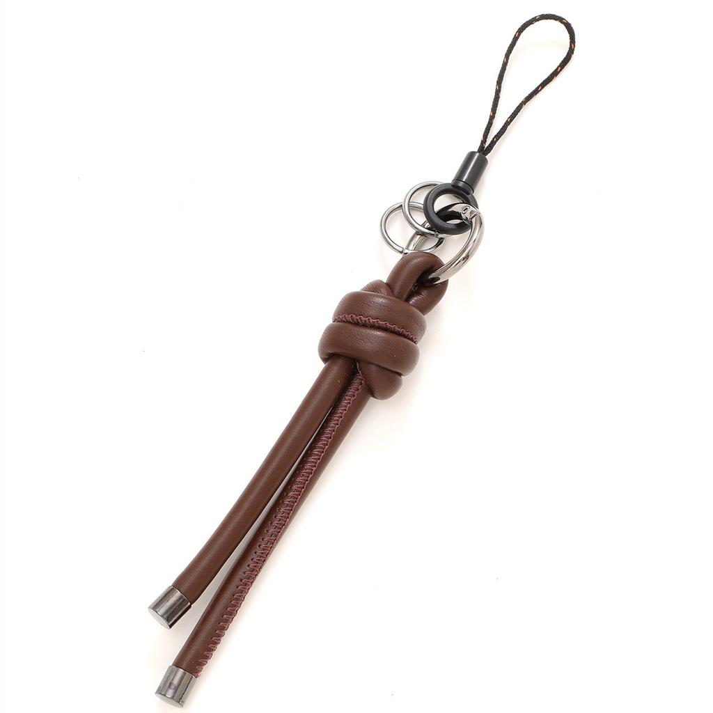 Creative PU Knot Mobile Phone Straps PU Thick Rope Knot Fashionable Keychain Handbag Mobile Phone Ornament