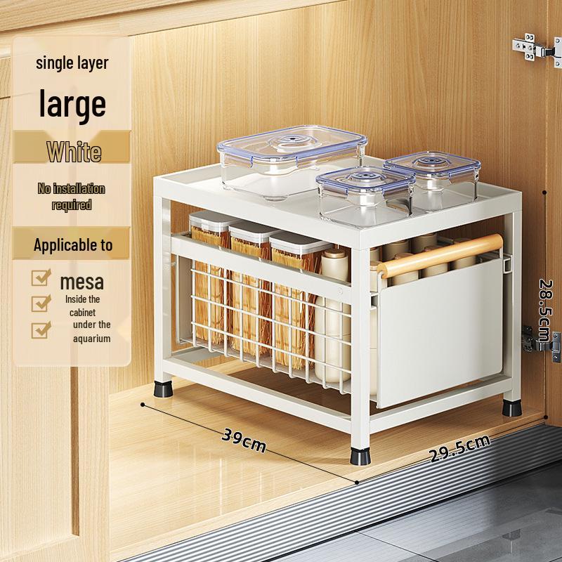 Pull-Out Under-Cabinet Dish Drying Rack and Kitchen Storage Solution