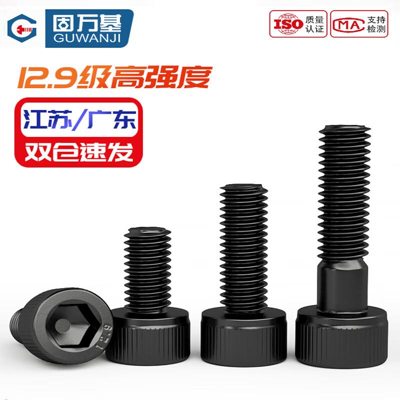 GUWANJI Grade 12.9 Blackened Alloy Steel Hex Socket Cap Screws