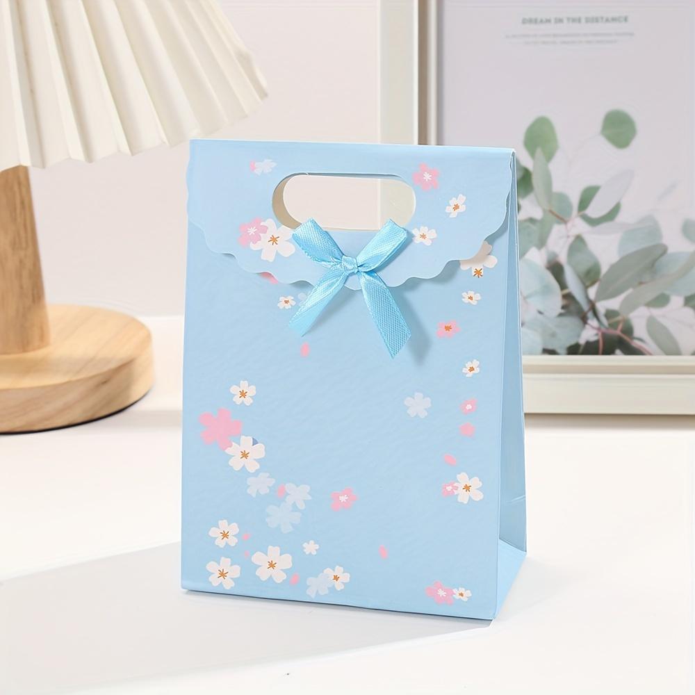 12pcs Cute Flower Party Favor Bags Paper Candy Goodie Bag for Themed Birthday Baby Shower Party Supplies Shopping Bag Party Bag Party Gift Tote Bag