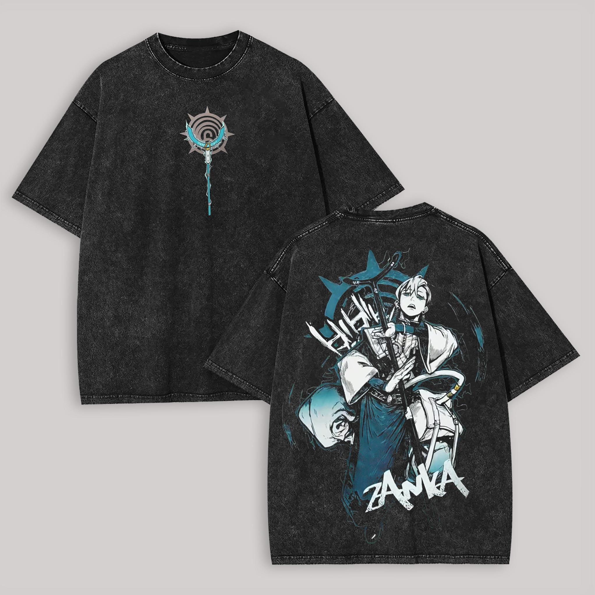 

Gachiakuta Enjin Rudo Zanka Riyo Jabber Printed Unisex Washed T-shirt Oversized Men Women Streetwear Harajuku Female Male Clothing XXXL різнокольоровий