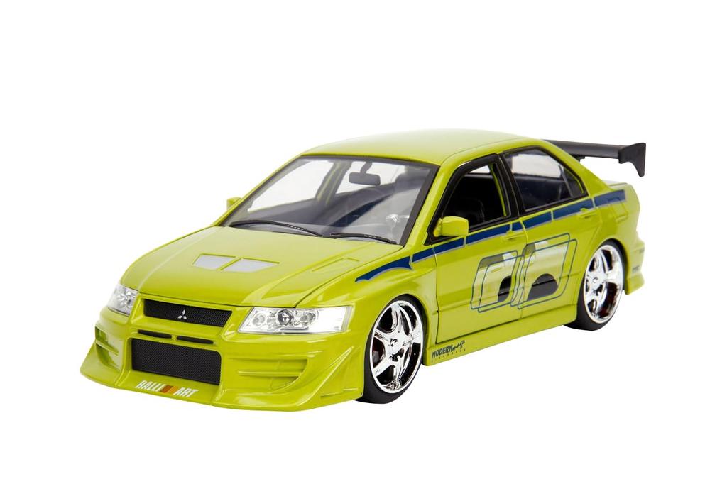 Jada Toys Fast & Furious Series 1/24 F&F Mitsubishi Lancer Evo VII Green/Graphics (Brian) Finished Product