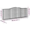VidaXL Panier de Gabions Arqué Cage à Gabion Mur de Gabion Panier à Pierre Gabion pour Pierre Jardin Patio Extérieur 153537