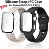 Silicone Strap+PC Case for Huawei Watch Fit 4 3 Sports Bracelet Wristband Anti-fall Protective Shell Huawei Watch Fit 4 Pro Band
