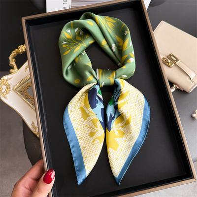 New Silk Scarf Neckerchief Women'S Silk Square Scarf Purse Luxury Scarves For Women Designer Silk Headscarf Bandana