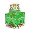 Theme Party Christmas Gift Box Green Gradient Tree Design Celebrations Holiday