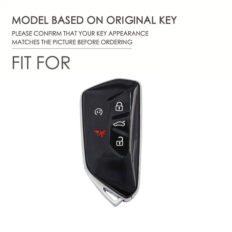 Car Key Case Cover For - Vw Atlas Cross Sport 5 Buttons Car Smart Key Fob Ring Chain Cover Case Accessories