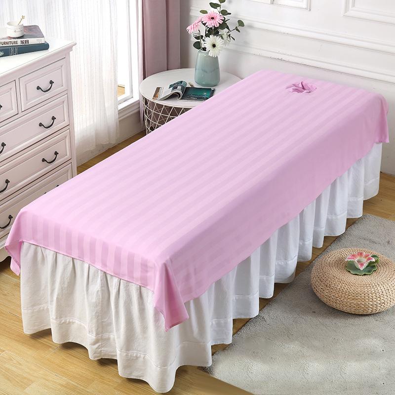 Anti Wrinkle Beauty Massage Bed Sheets Spa Salon Couch Bed Sheet With Face Hole Reusable Breathable Solid Color Bedspread