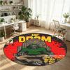 Alfombra Redonda de Terciopelo de Cristal Impresa de DOOM Suave Antideslizante para Dormitorio Regalo de Vacaciones