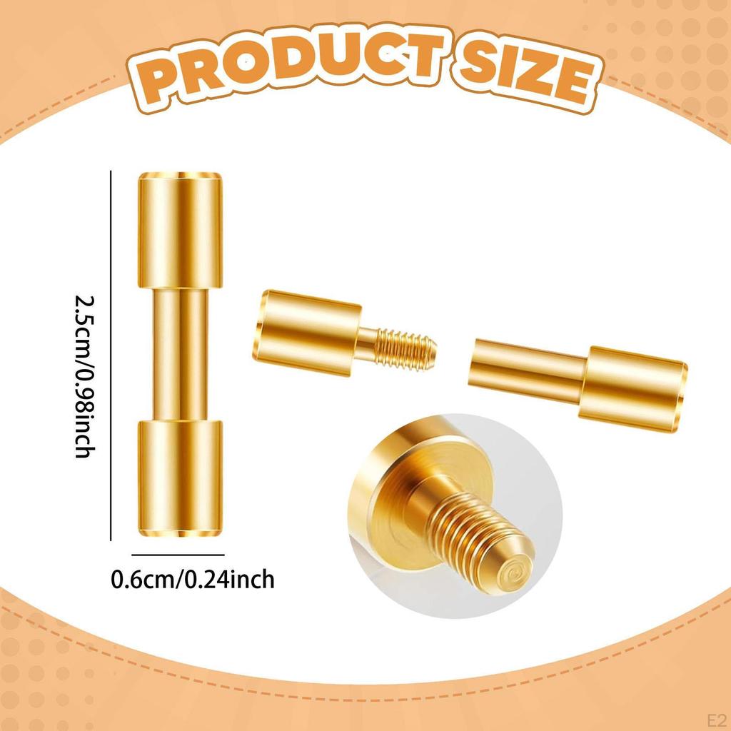 10 Pieces Brass Bracket Bolt Fasteners Screws Rustproof DIY Hardware Tool,Lock Rivets Making