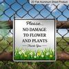 2D Flat - 1pc Retro Aluminum Warning Sign | Non-Harmful To Flowers and Plants, Courteous Outdoor Reminder Decoration, Suitable for Gardens, Yards