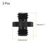 uxcell Microphone Stand Adapter, Male 3/8 In To Male 3/8 In, Aluminum Alloy Microphone Screw Adapter for Microphone Tripod Stand, Black, 2 Pieces