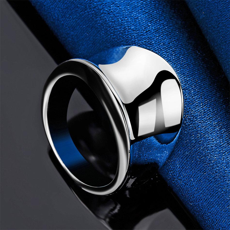 1 Piece Of 925 Sterling Silver 6-10# Polished Wide Ring Fashionable Engagement Accessory Jewelry Gift For Women