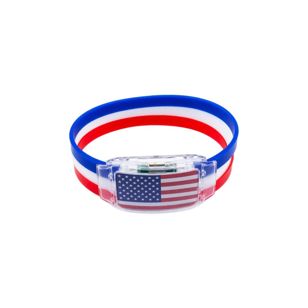 Silicone LED Wristband for Sports Fan Support - Light Up Bracelet for Events and Parties