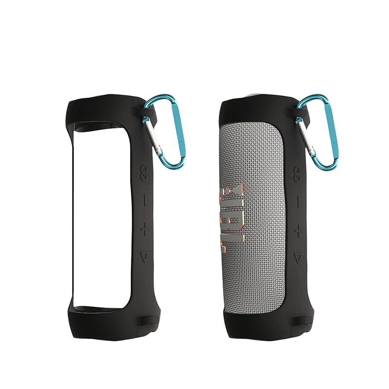 

kwmobile JBL Flip 6 / 5 compatible case - protective case speaker Shockproof soft silicon black color