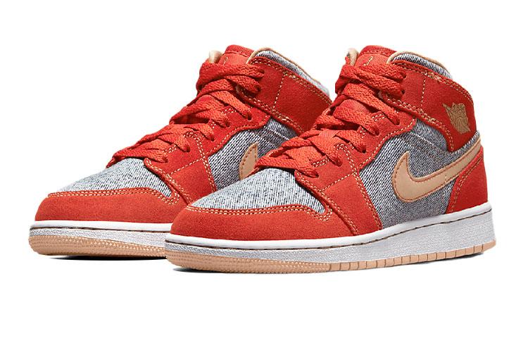 Jordan 1 Mid Denim Red GS DM4384-600