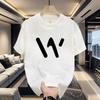 Trendige Marke Kurzarm Reines Baumwoll Herren T-Shirt mit Aufdruck Trendiges Vielseitiges Rundhals-T-Shirt für Damen und Herren Herren