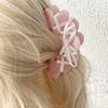 Versatile Acrylic Hair Claw Ballet Style Ribbon Tie Bowknot Acetate Claw Clips Stylish Headwear Hair Accessory for Women