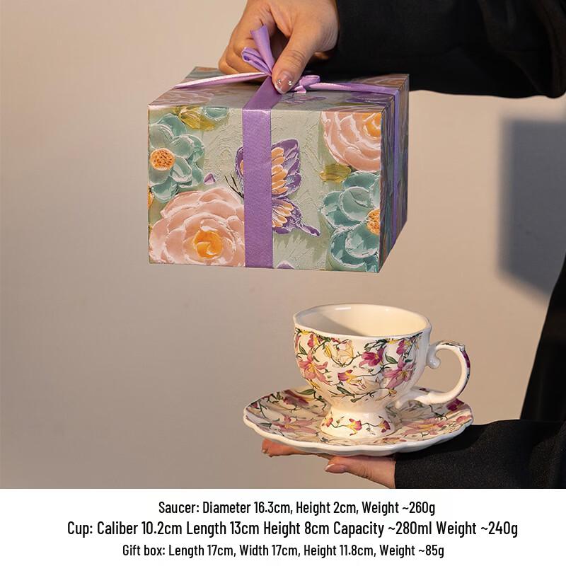 

OLOEY Retro Lily Ceramic Travel Coffee Mug