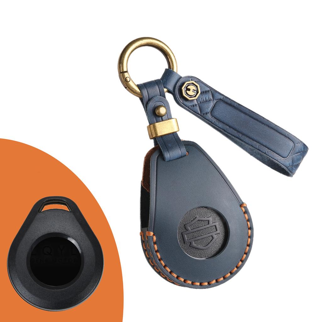 Suitable for Harley key bag X48 induction start key cover chain motorcycle cowhide handmade retro key case