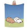 Relax Bubu and Dudu Cartoon Bear Blanket Merch Room Decorative Throws And Blankets Lightweight Thin Fleece for Outdoor
