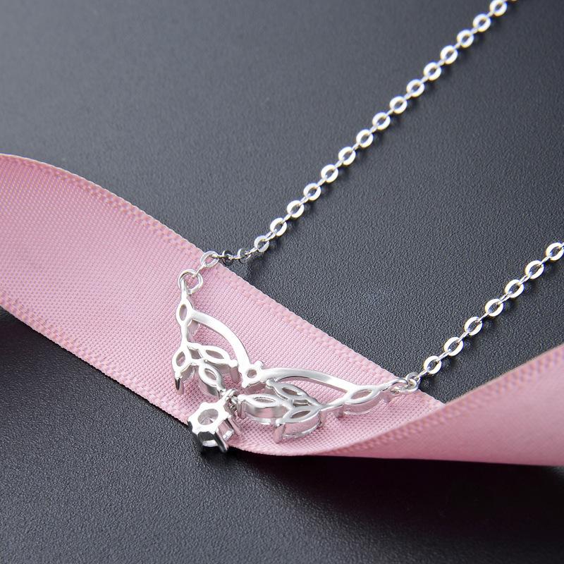 Lindon 925 Sterling Silber Klassische Damen Halskette Anhänger Zirkon Mode Geschenk