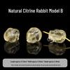 Natural Citrine Carving: Double Lotus, Nine-Tailed Fox, Rabbit, Gold-Swallowing Beast, Waking Lion - DIY Handmade Accessories