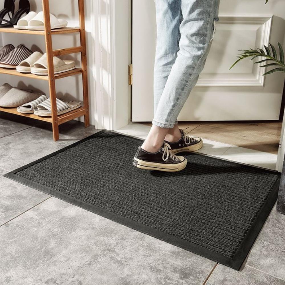 Doormat, Shoe Mat, Ribbed, Gray, Outdoor, 120 X 180 Cm