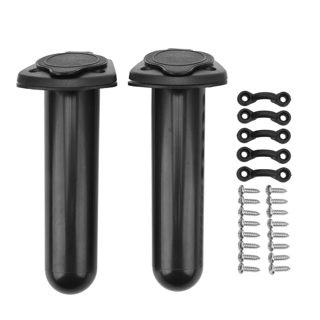 2Pcs Kayak Fishing Rod Holder Flush Mount Fishing Boat Rod Holders with Cap Cover for Kayak Boat