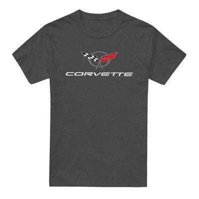 Chevrolet Unisex Adult Corvette Modern Emblem Heather T-Shirt