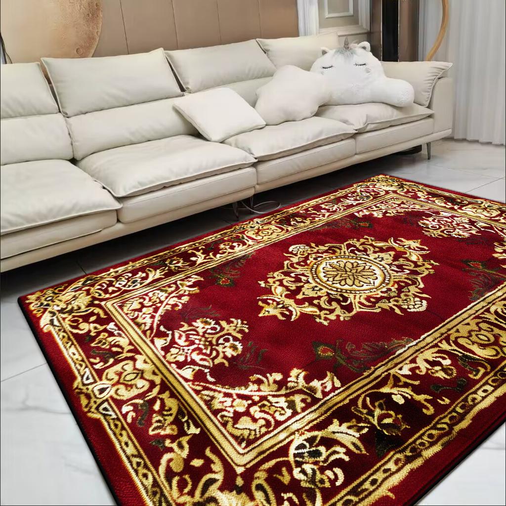 Gorgeous European Carpet Living Room Retro Large Area Decoration Sofa Area Rugs for Bedroom Cloakroom Non-slip Floor Mats