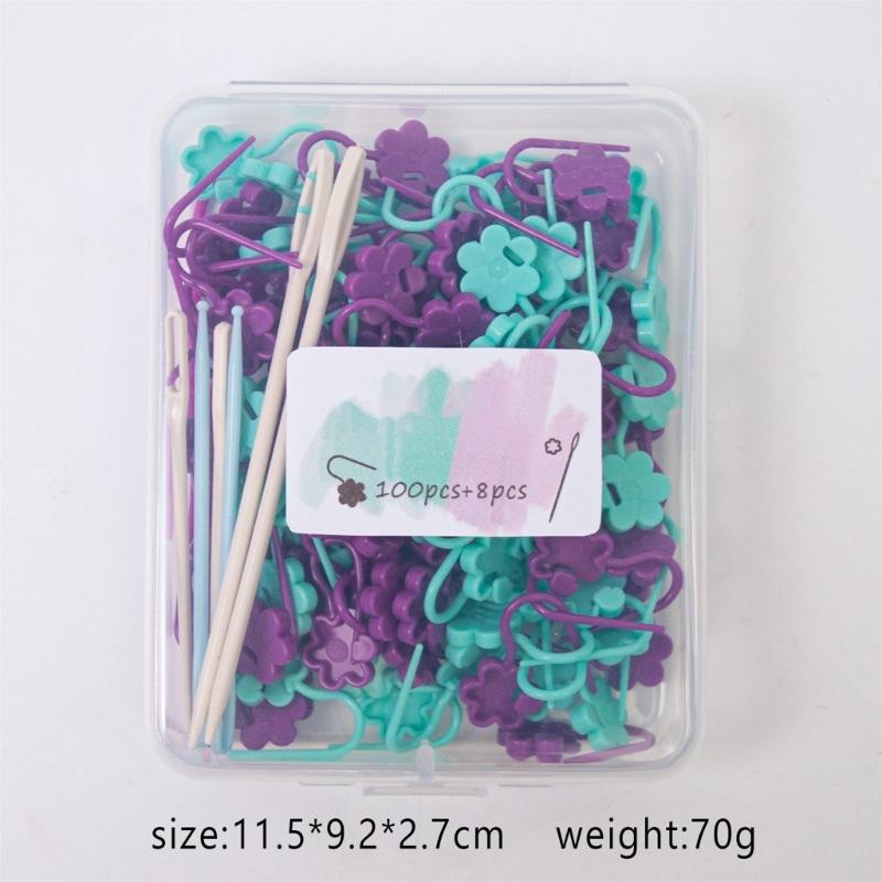 Knit Blocking Comb Set Stitching Markers Blocking Knit Combs Set Large Eye Knitting Needle for Needlework Projects