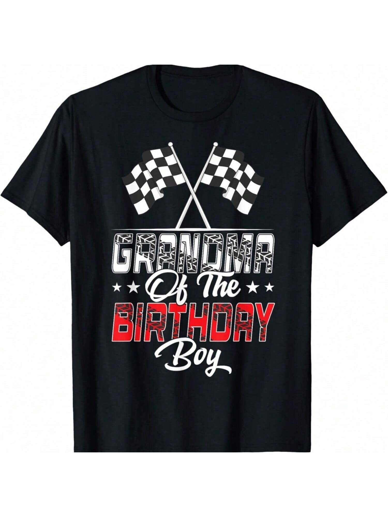 Race Car Grandma Of The Birthday Boy Racing Family Pit Crew T-Shirt S