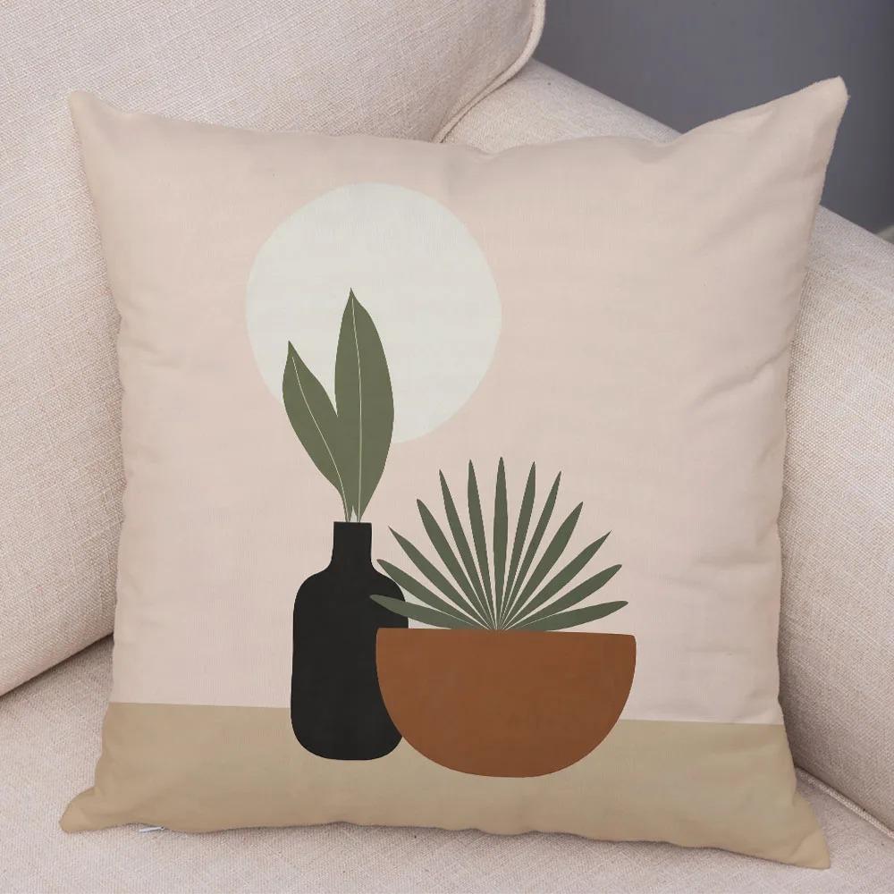 Simple Illustration Style Pillowcase Interior Decoration Office Living Room Home Pillowcase