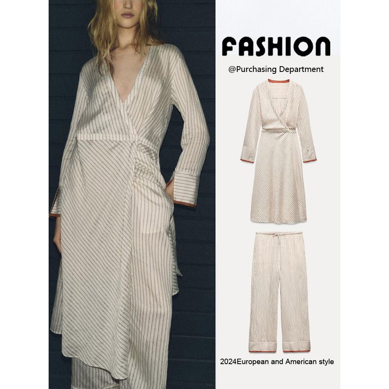 Za2024 Summer New Product Women's Clothes Dress 9479016 104 Wide Leg Pants 9479246 104